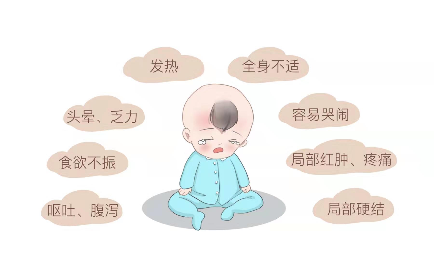 寶寶打完疫苗后出現(xiàn)發(fā)燒、接種部位紅腫怎么辦？